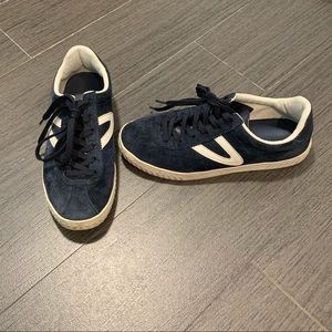 Tretorn Navy Suede Sneakers